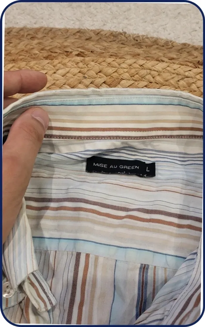 Chemise homme Mise au Green - Taille L
- Beige Clair - Rayures - Très bon état- Homme - photo numéro 6