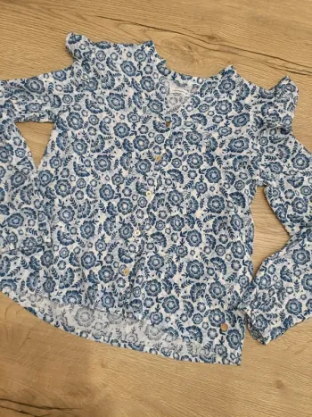 Chemise bleu et blanche - 10 ans - lulu castagnette
