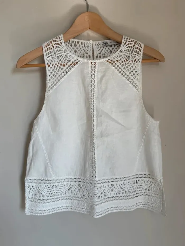 Top Zara broderie