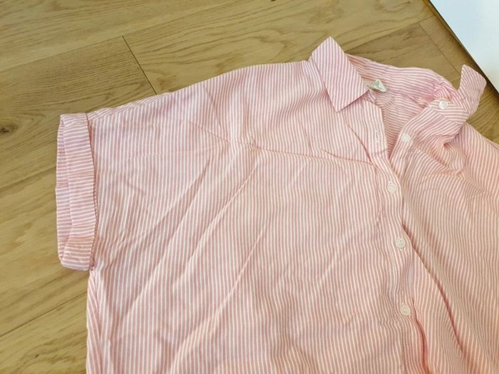 Robe d'été saumon fines rayures blanches - photo numéro 5