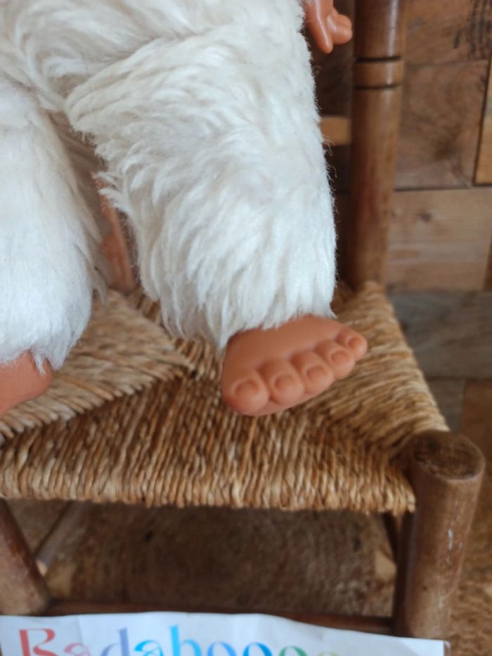 Peluche singe tiemi kiki blanc tbe vintage - photo numéro 8