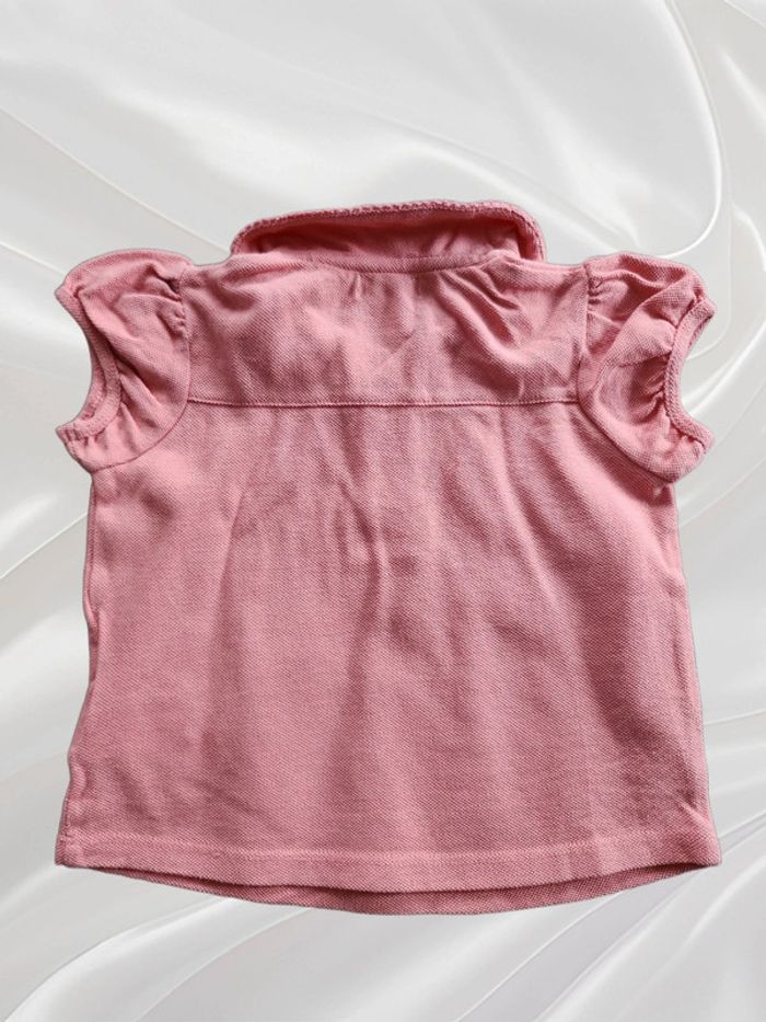 T-shirt polo rose corail fille 18 mois - photo numéro 2