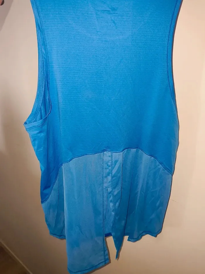 Débardeur sport dos nu bleu taille M - photo numéro 3