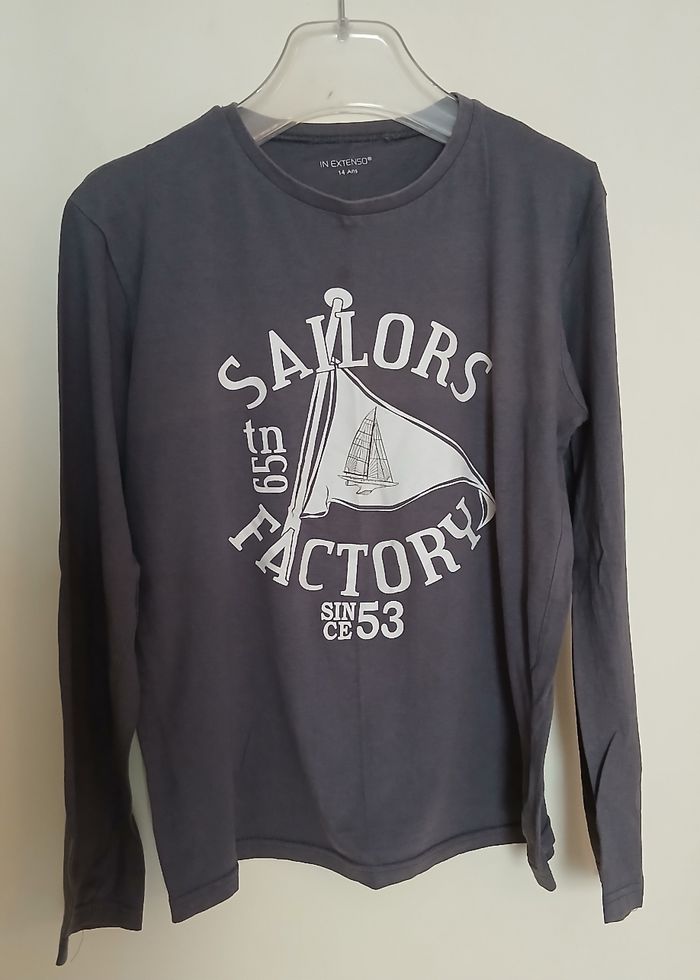 T-shirt gris taille 14 ans - photo numéro 5