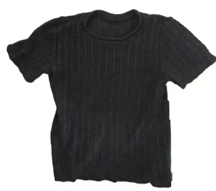 👕 T-shirt coton femme 36/38 – Effet tricoté - photo numéro 2