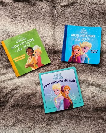 3 livres histoires du soir Disney, reine des neiges