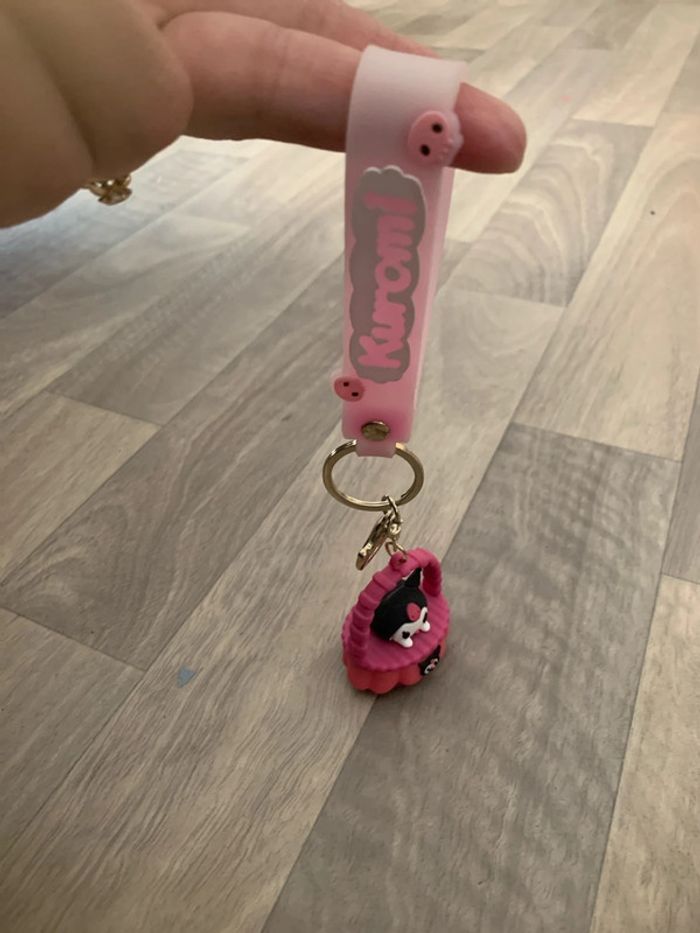Porte clé Kuromi violet et rose - photo numéro 6