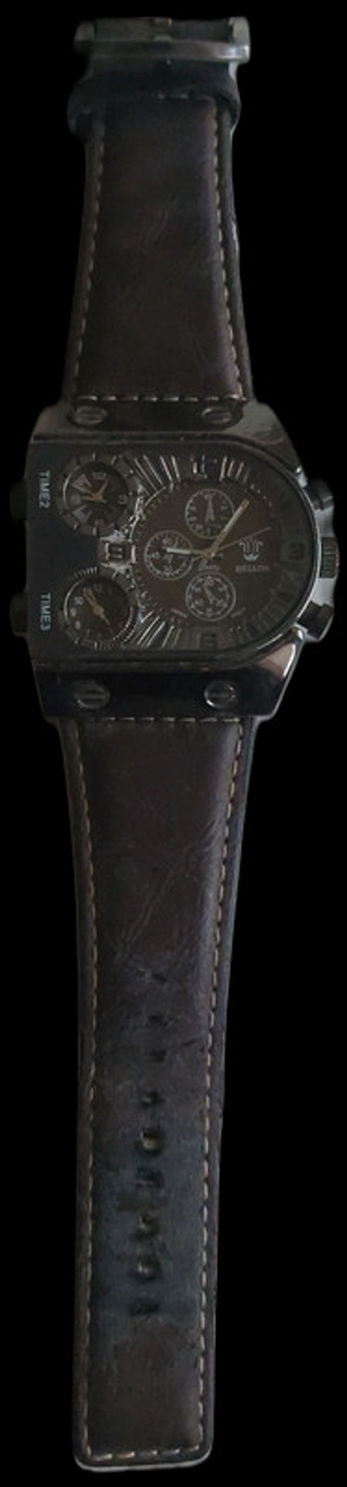 Montre à trois cadrants en état. - photo numéro 3