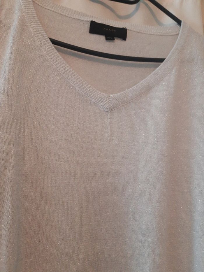 Pull fin pailleté blanc julie - photo numéro 3