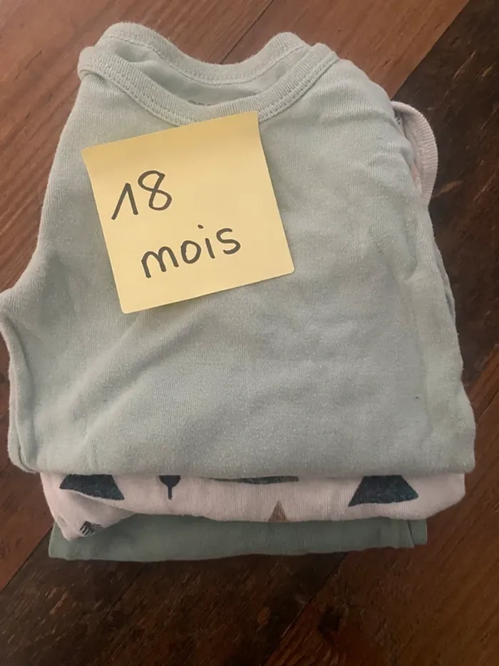 Lot bodies manches longues 18mois