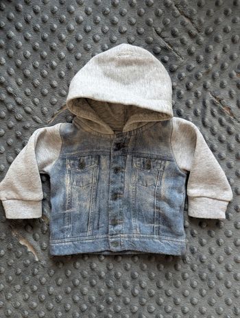 Veste imitation jean 1 mois (50 cm) - H&M - Capuche grise