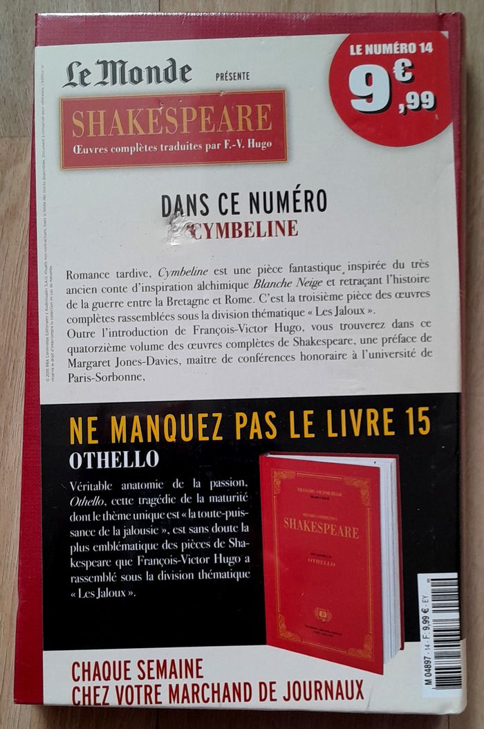 François- Victor Hugo traducteur Œuvres complètes Shakespeare Cymbeline (littérature classique) - photo numéro 4