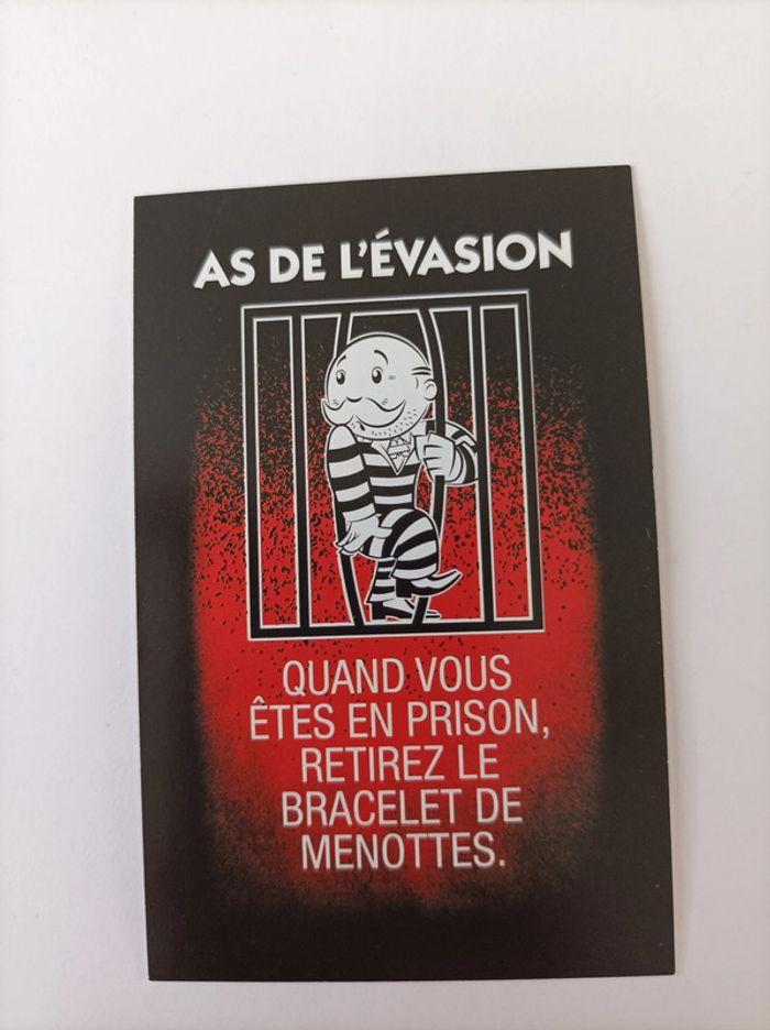 Carte as de l'évasion pièce détachée Monopoly édition tricheurs Hasbro gaming #A28 - photo numéro 2