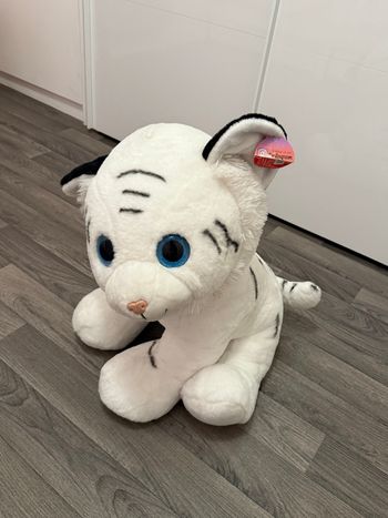 Peluche tigre blanc