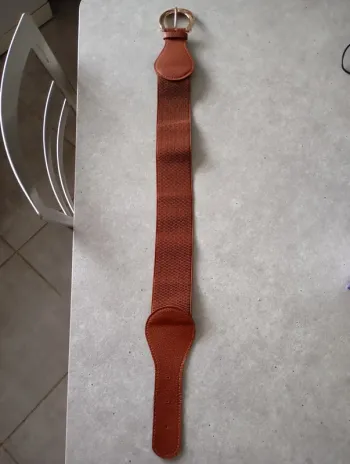 Ceinture elastiquée femme marron