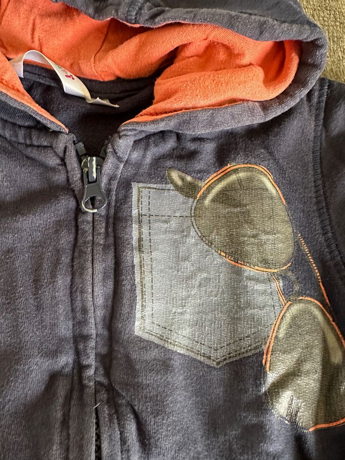 Gilet avec capuche bleu  4 ans - photo numéro 3