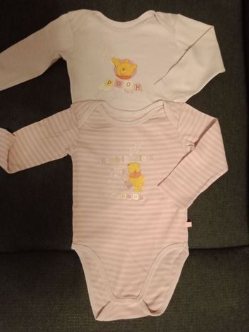 Lot de 2 bodies manches longues Winnie l'ourson