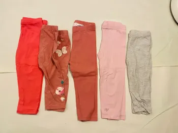 Lot 5 leggings 24 mois