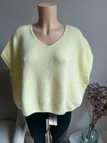 Pull sans manche en laine d’ alpaga