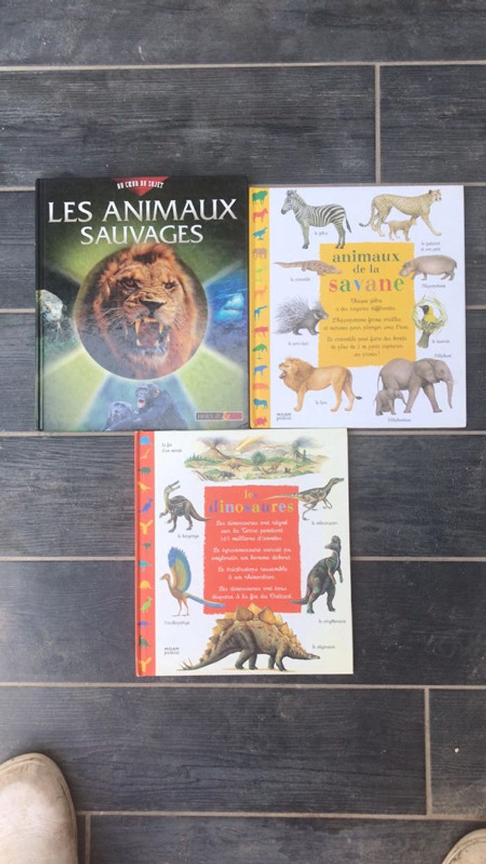 Lot de livres sur les animaux