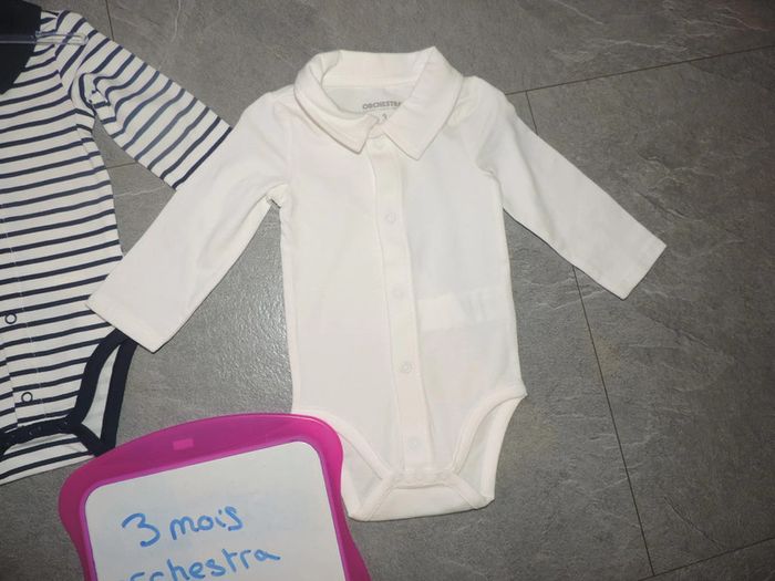 lot de 2 bodys polo orchestra taille 3 mois neuf - photo numéro 3