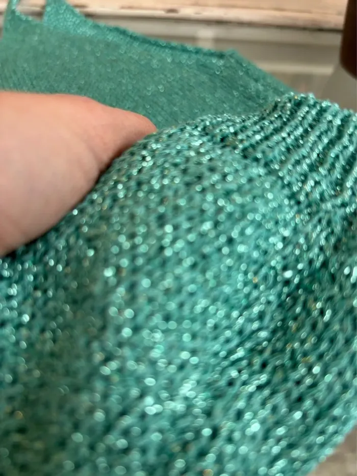 Débardeur bleu turquoise irisé avec étoile blanche - photo numéro 12