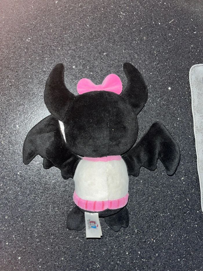 Doudou peluche sonore Monster High-tech Gipsy chauve-souris noire rose blanc, 24/25 cm - photo numéro 3