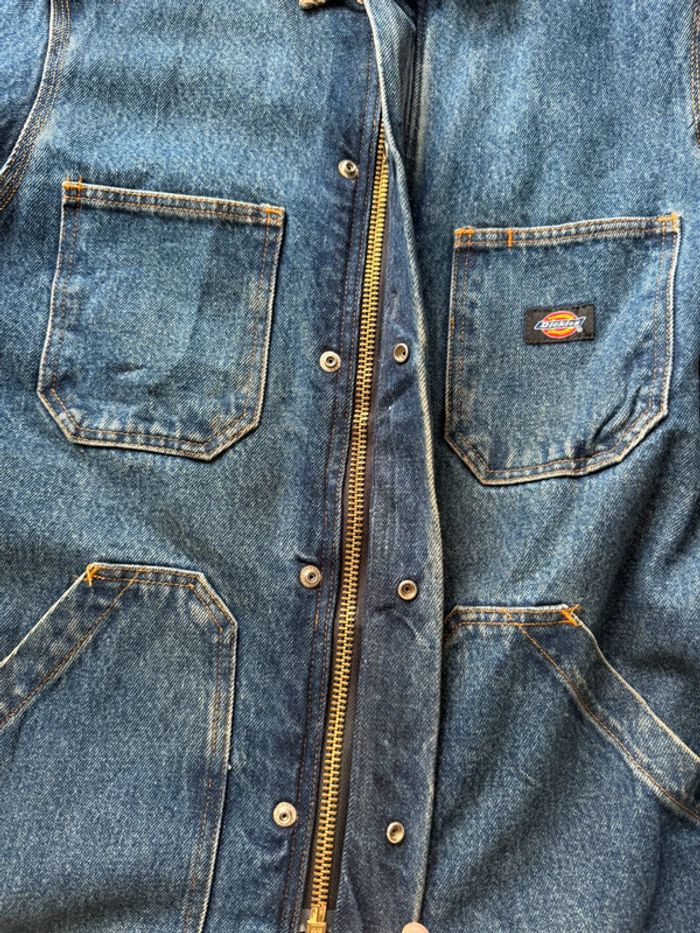 Veste Dickies en Jean Vintage Col Daim Beige Rare & Magnifique ! - photo numéro 11