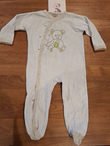 Pyjama éponge blanc _ 24 mois 86 cm _ canari