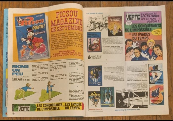 Ancien journal de mickey avec cadeau poster géant formule 1 jeu N°1469 de 1980 vintage - photo numéro 7