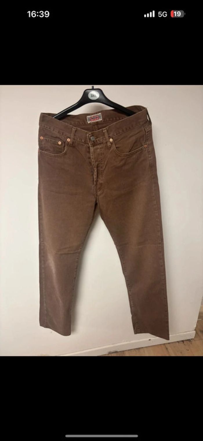 Jean Chevignon Vintage Marron - Taille 29 - Coupe Droite - photo numéro 12