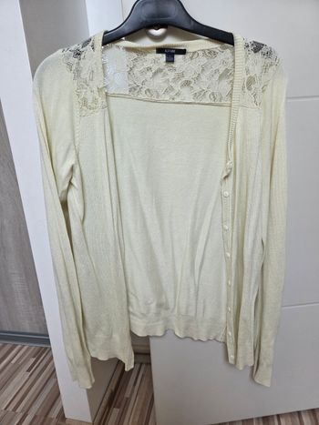 Gilet jaune femme avec dentelle taille L kiabi