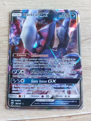 Carte pokemon Darkrai GX 88/147 Ombres ardentes