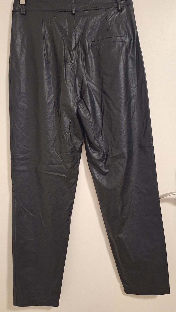 Pantalon noir effet cuir – Made in Italy & coupe moderne - photo numéro 5