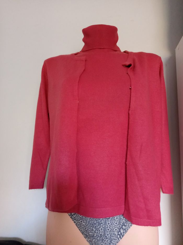 Gilet et sous pull femme 2 pièces - photo numéro 2