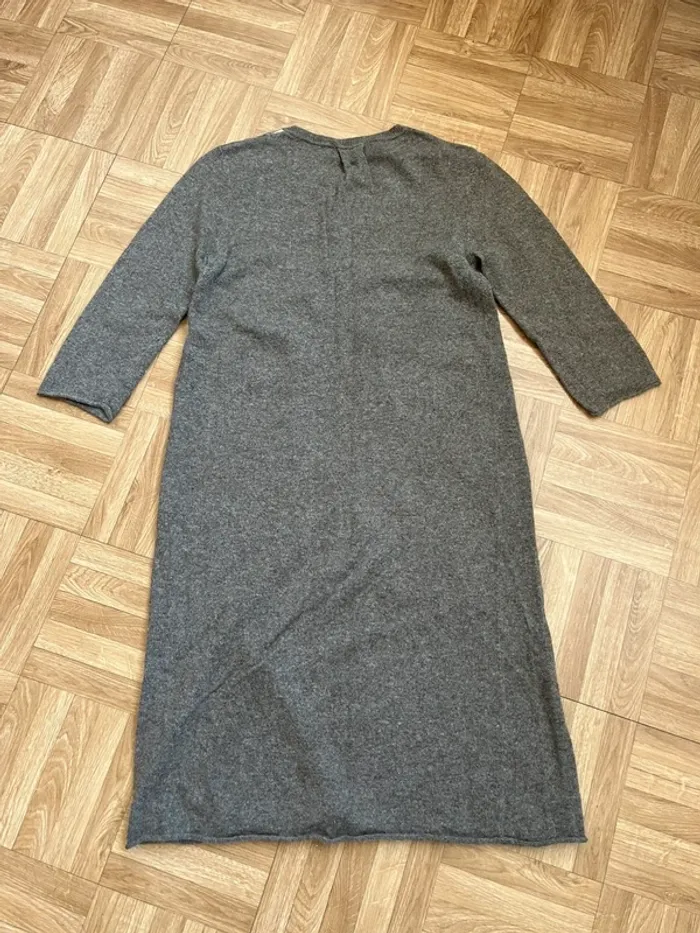 Robe-pull mi long gris Y2k vintage Sandro – laine & cachemire & angora (NEUVE) - photo numéro 5