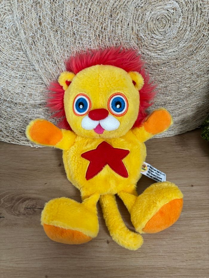 Vintage peluche lion rouge jaune style popples flip itz Bauer - photo numéro 2