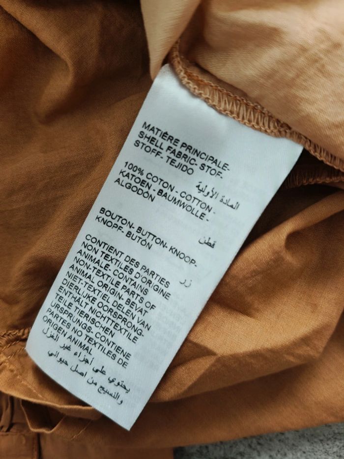 Chemise manches longues Maison 123 coton dégradé ocre taille 40 NEUVE - photo numéro 5