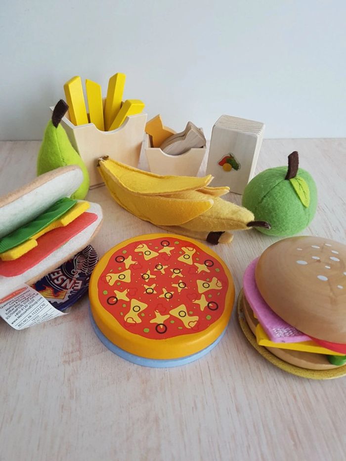 Aliments en tissu et dînette en bois fast-food - photo numéro 18
