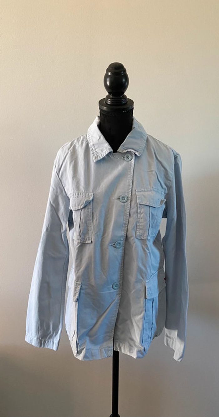 Veste chemise United Color of Benetton bleu clair taille 44