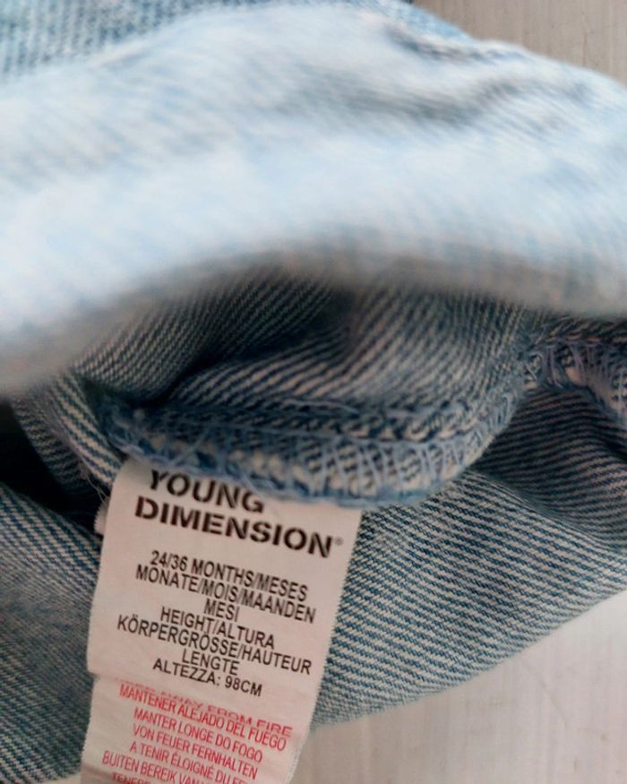 Salopette short en jean 2A - photo numéro 5