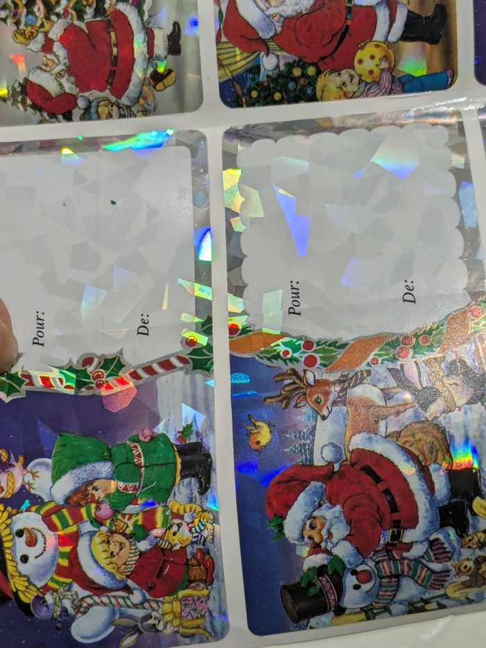 Lot de 12 étiquettes brillantes pour vos cadeaux de Noël. - photo numéro 6