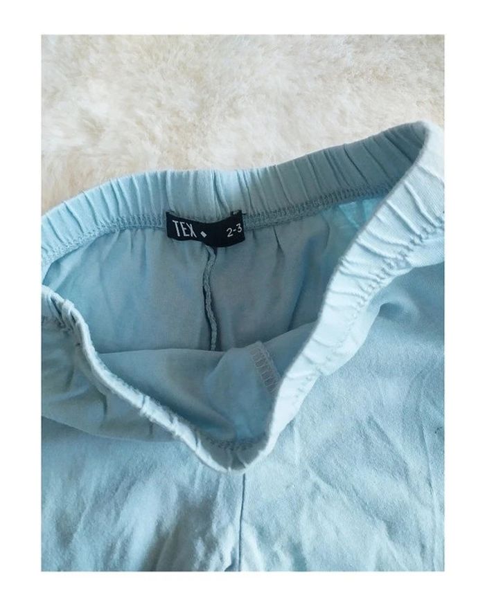 Pantalon de jogging ou bas de pyjama en coton bleu clair 2-3 ans - photo numéro 2