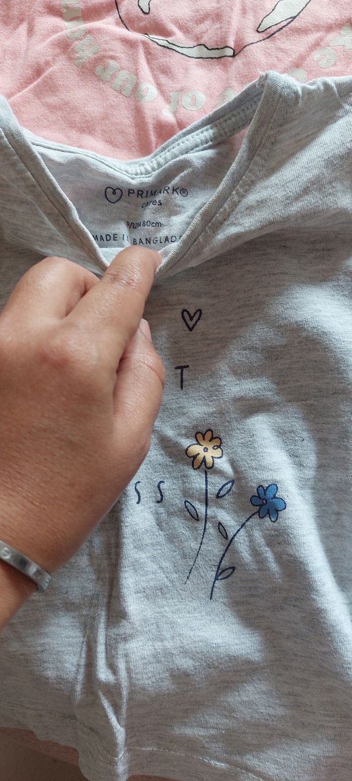 Lot  t-shirt 9 mois - photo numéro 3