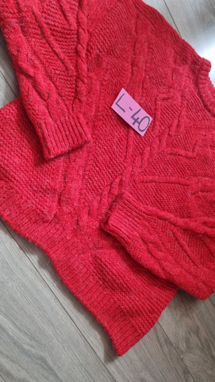 Gros pull Pimkie rouge grand et chaud tout doux 42 / 44 - photo numéro 2
