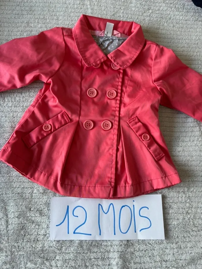 Jolie petit manteau léger rose