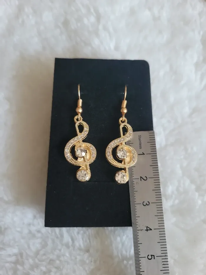 Boucles clefs de musique zirconium - photo numéro 3