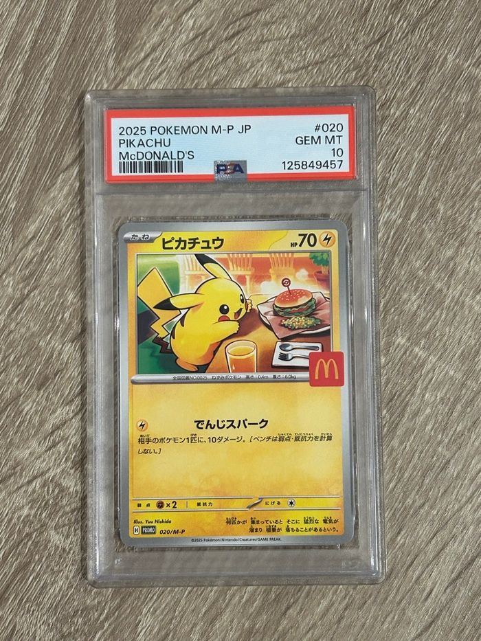 Pikachu macdo 020/m-p PSA 10