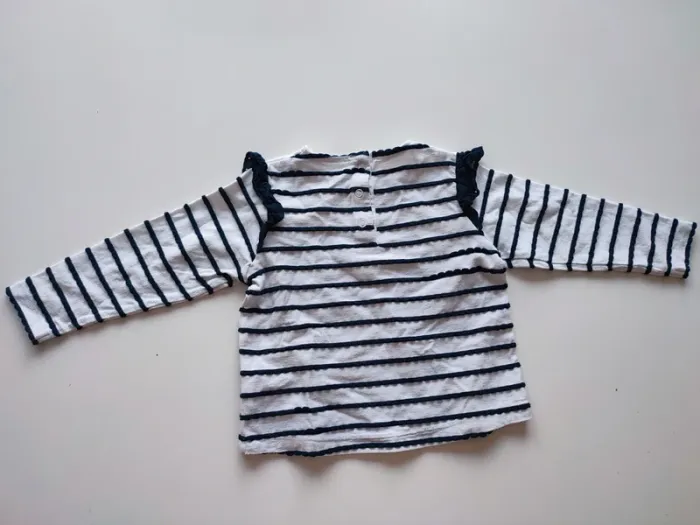 T-shirt marinière manches longues 18 mois - photo numéro 2