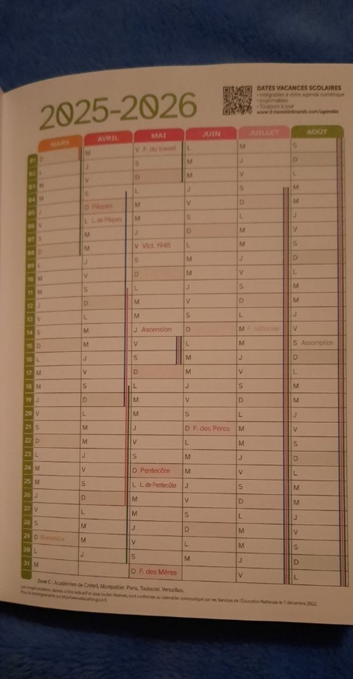 Agenda l'étudiant 2025-2026 - photo numéro 2